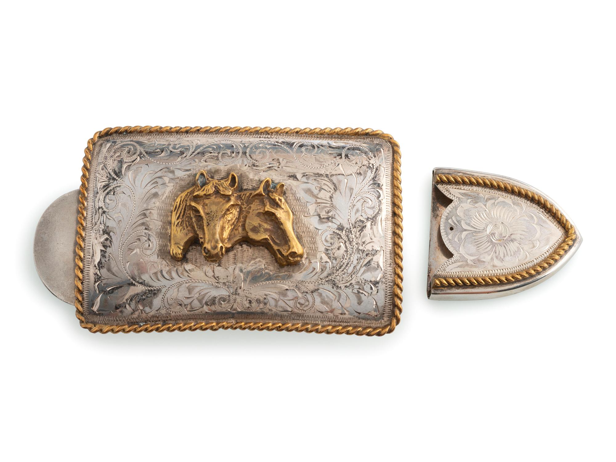 Ralph Lauren Sterling Silver Bohlin-style Ranger Set, with Horse Heads
