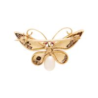 EVELYN CLOTHIER, DIAMOND, MULTIGEM AND ENAMEL BUTTERFLY BROOCH