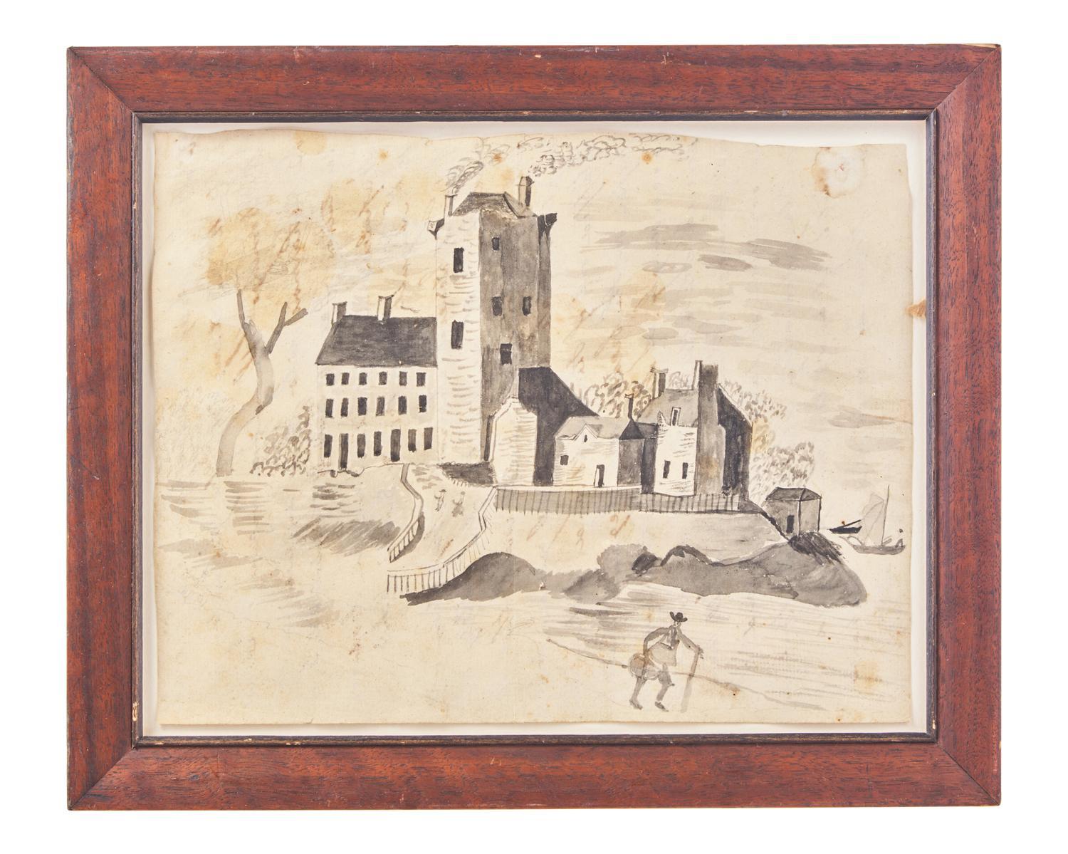 Anglo-American School 19th Century, View of a Factory, 19th Century