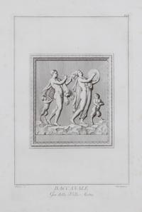 Two Italian Framed Engravings: Sabina and Bacanale