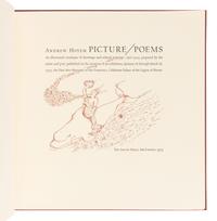 [ARION PRESS]. HOYEM, Andrew (b. 1935). Picture / Poems. An Illustrated Catalogue of Drawings and Related Writings: 1961-1974 . San Francisco: The Arion Press, 1975.