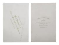 [CIVIL WAR]. 2 cabinet cards, incl. unpublished portrait of W.T. Sherman by Brady, Washington, DC.
