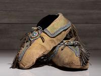 Comanche Beaded Hide Moccasins