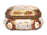 A Sèvres Style Porcelain Table Casket