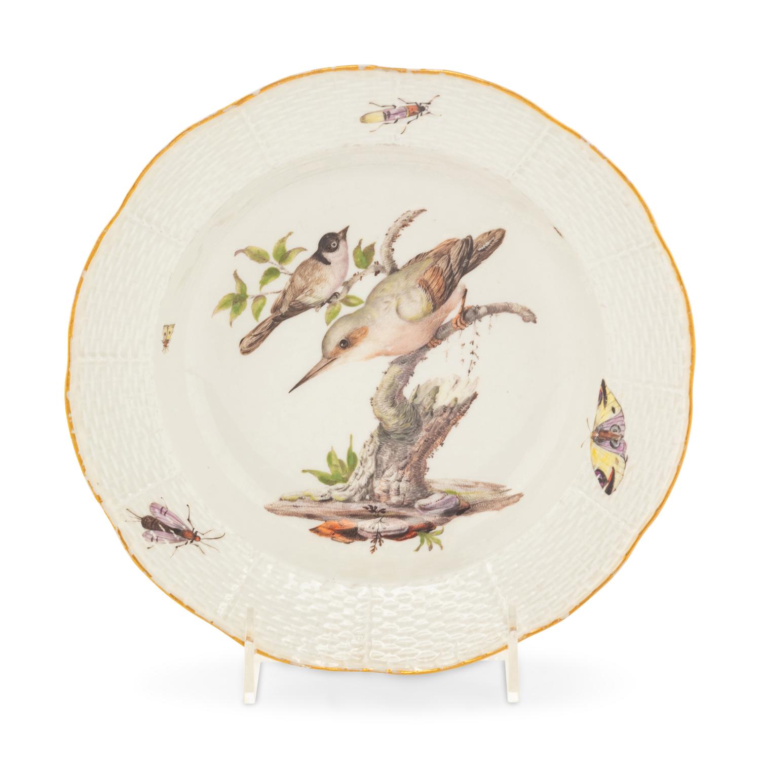 A Meissen Porcelain Ornithological Plate