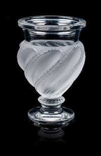 A Lalique Vase Height 5 3/4 inches.