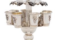 An Israeli Silver Kiddush Wine Fountain