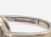 A 14K White Gold and Diamond Ring