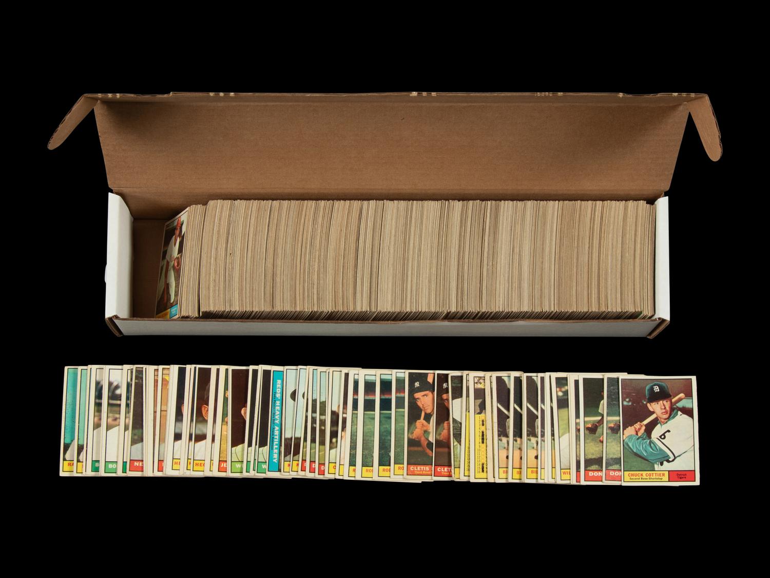 A Large Group of Over 900 1961 Topps Baseball Commons