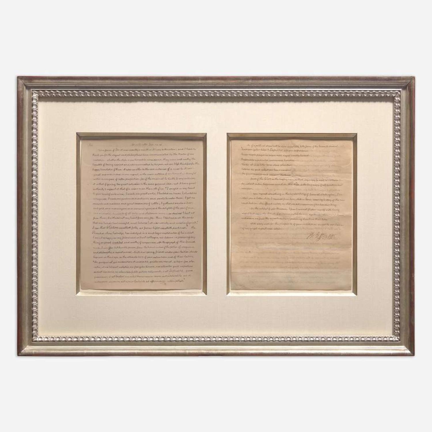 [Washington, George] Jefferson, Thomas Autograph Letter, signed