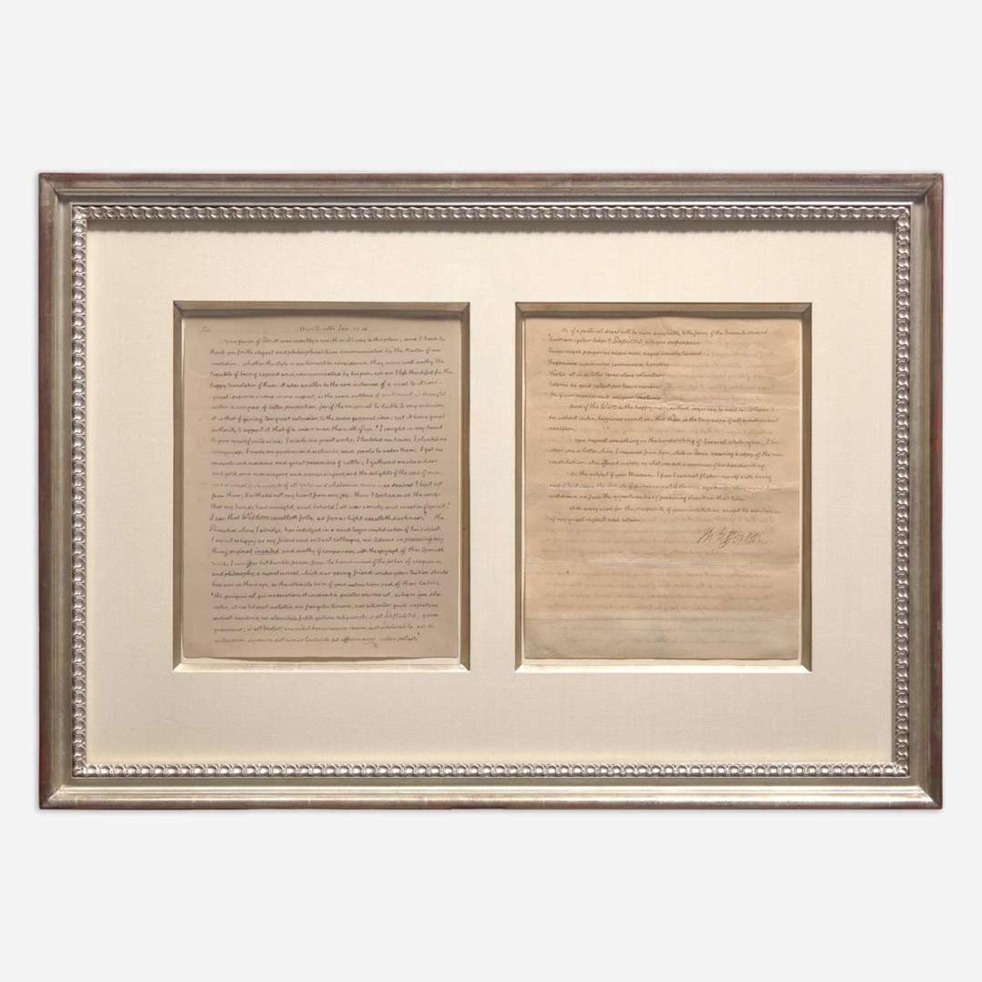 [Washington, George] Jefferson, Thomas Autograph Letter, signed