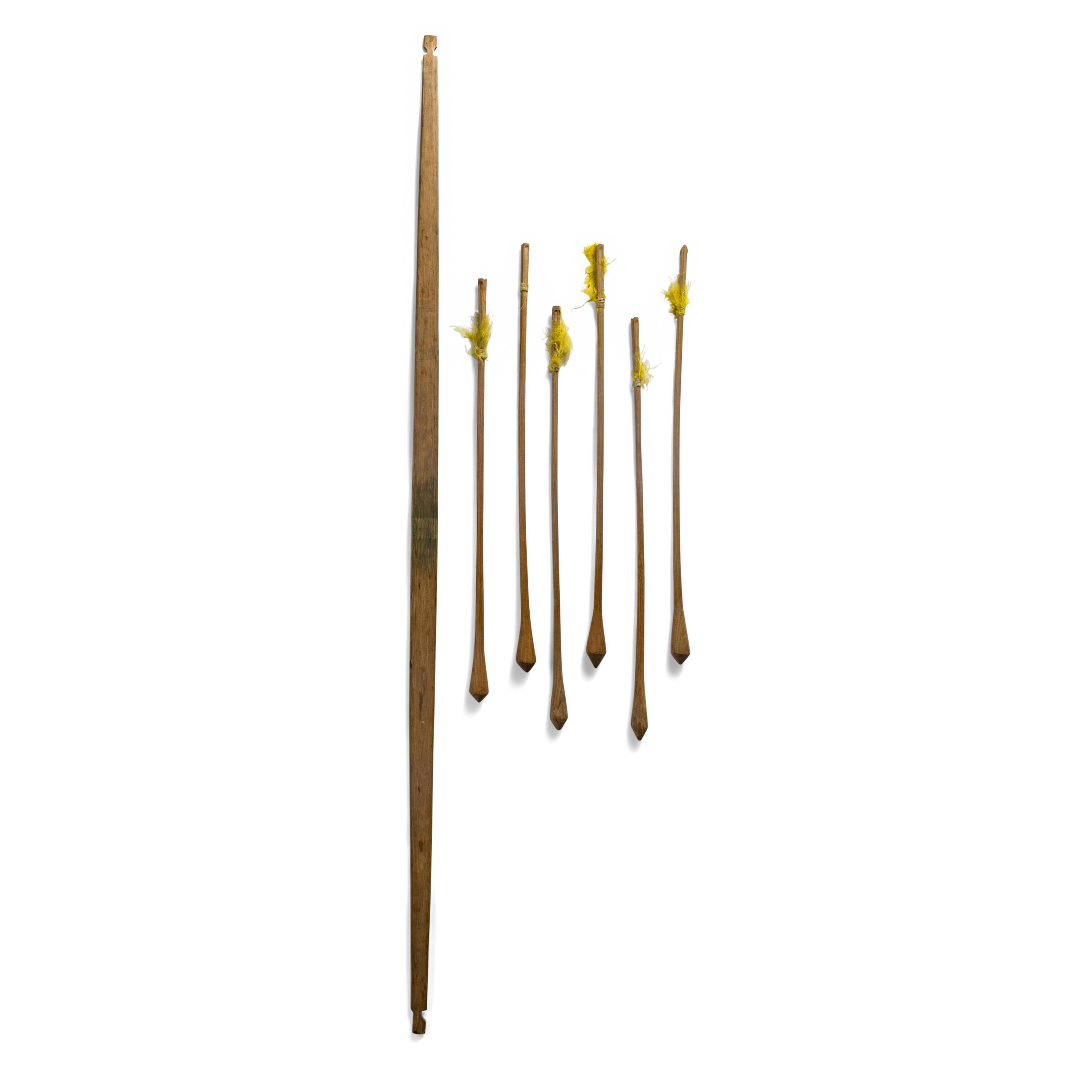 Anishinaabe Ash Bow, with Six Arrows