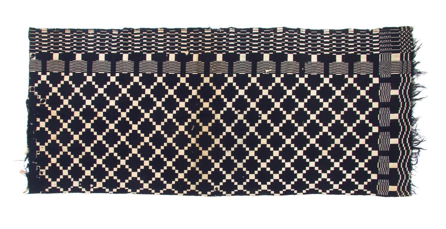 Two American Coverlets, Dimensions of first: 82 x 32 1/2 inches.