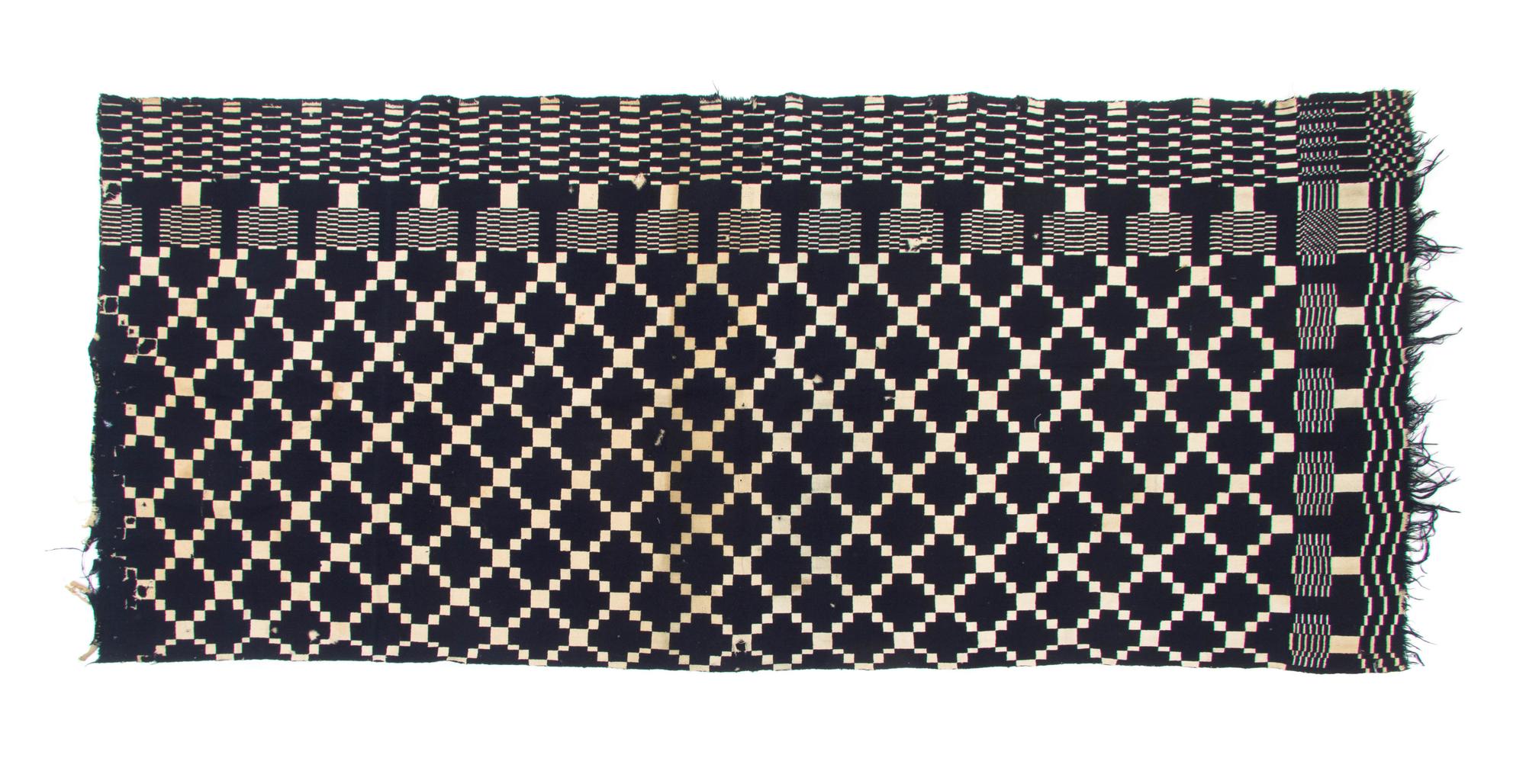 Two American Coverlets, Dimensions of first: 82 x 32 1/2 inches.
