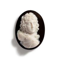 A Neoclassical Onyx Cameo with the Goddess Psyche