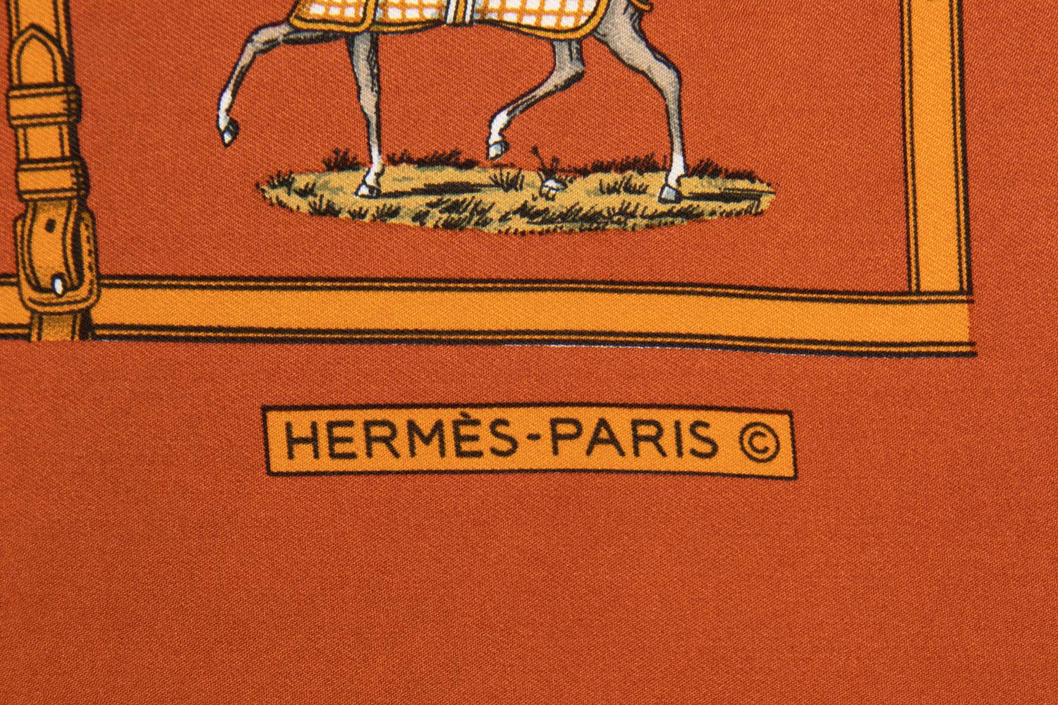 Two Designer Silk Scarves: One Gucci, One Hermès