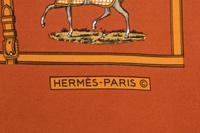 Two Designer Silk Scarves: One Gucci, One Hermès