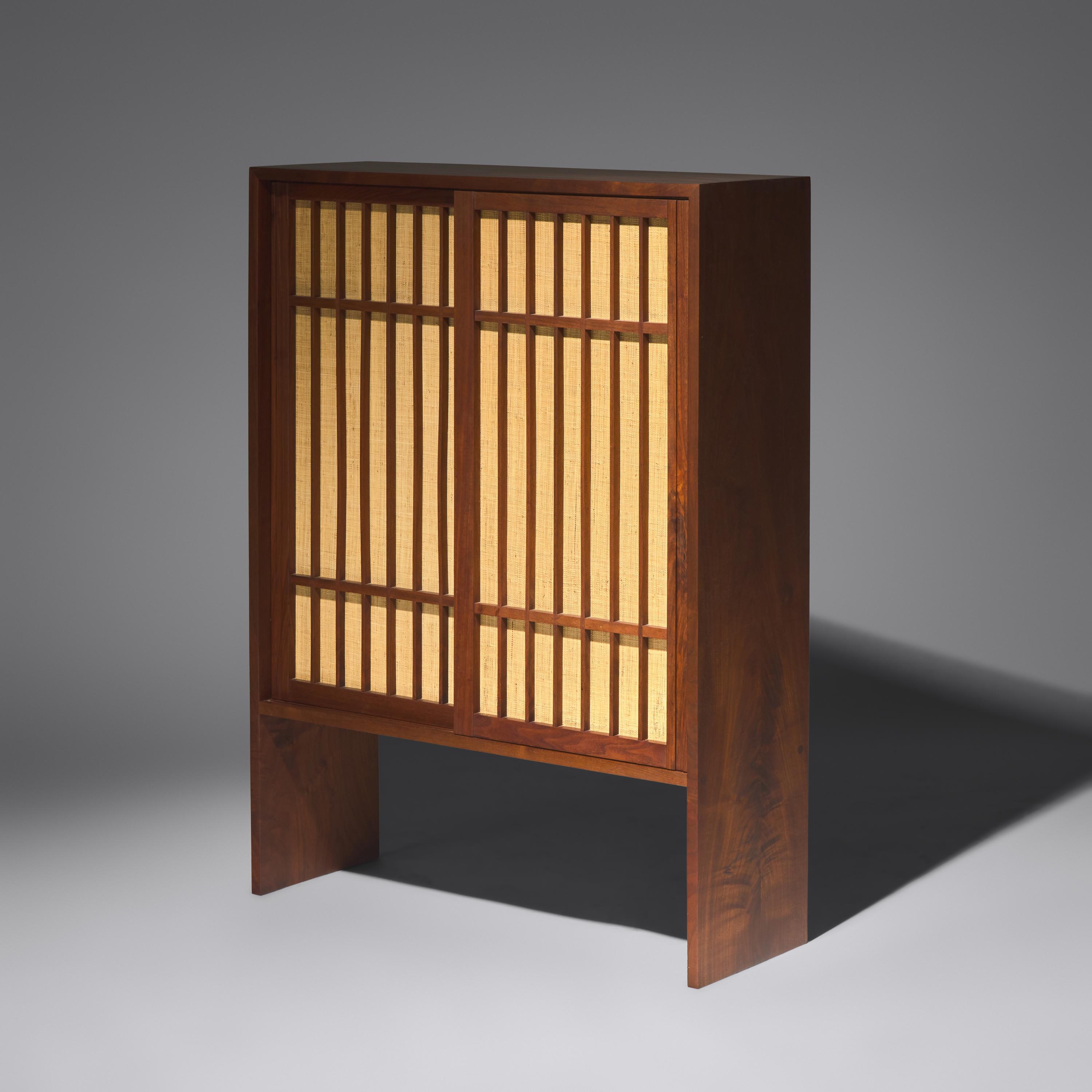 George Nakashima (American, 1905–1990) — Two-door Hutch Cabinet, c. 1970