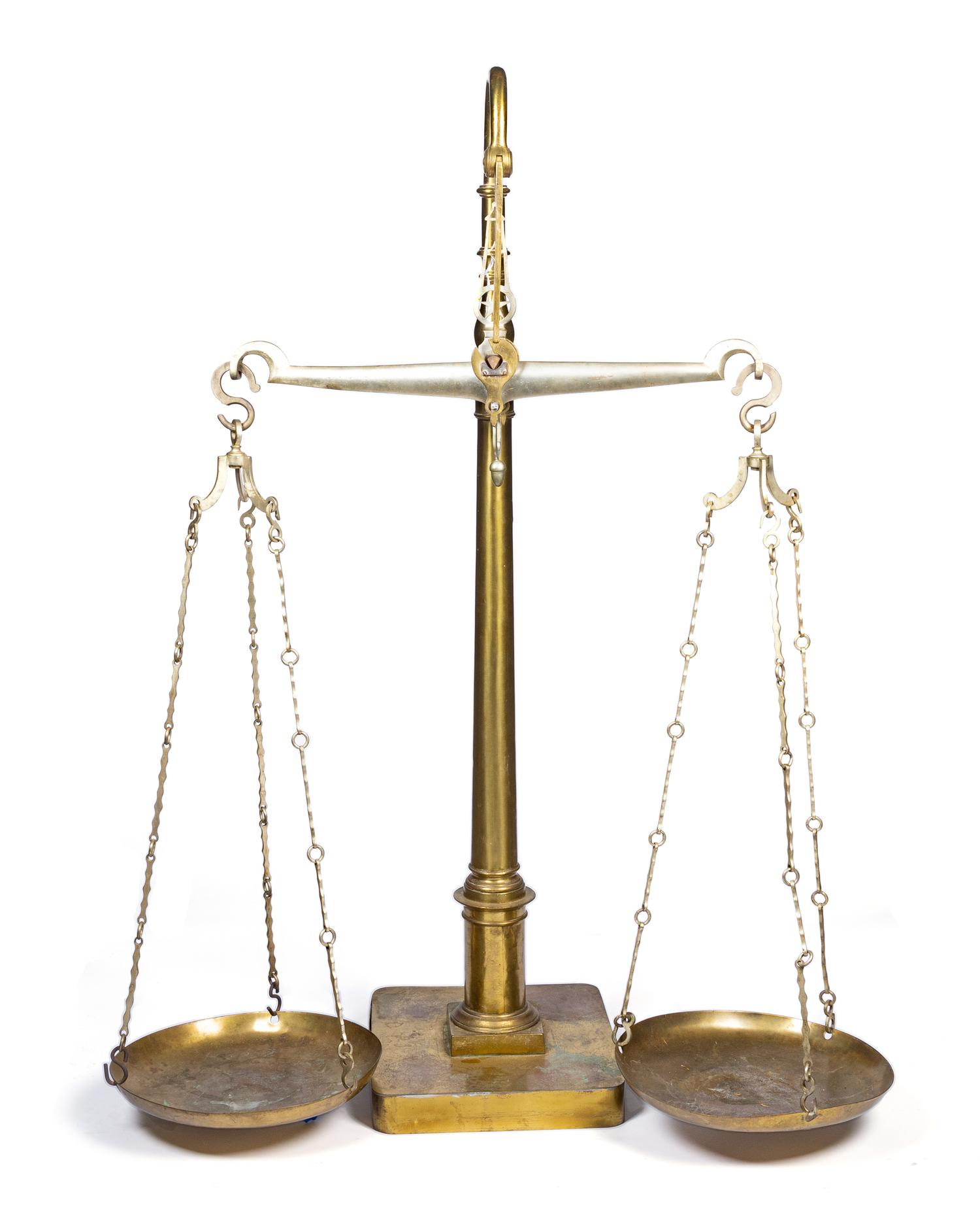 A Large Brass Balance Scale