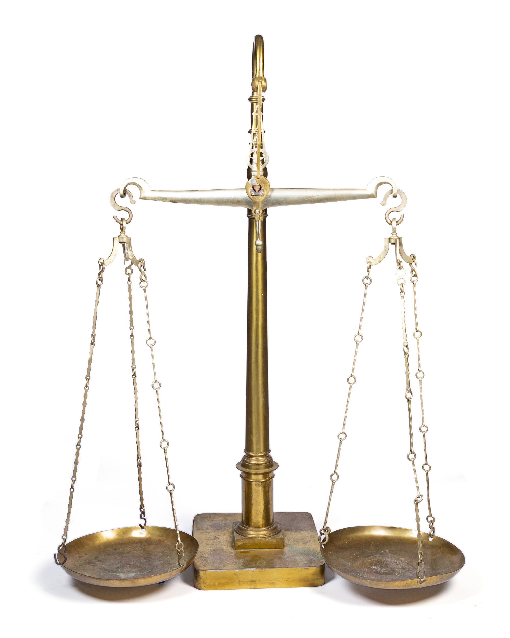 A Large Brass Balance Scale