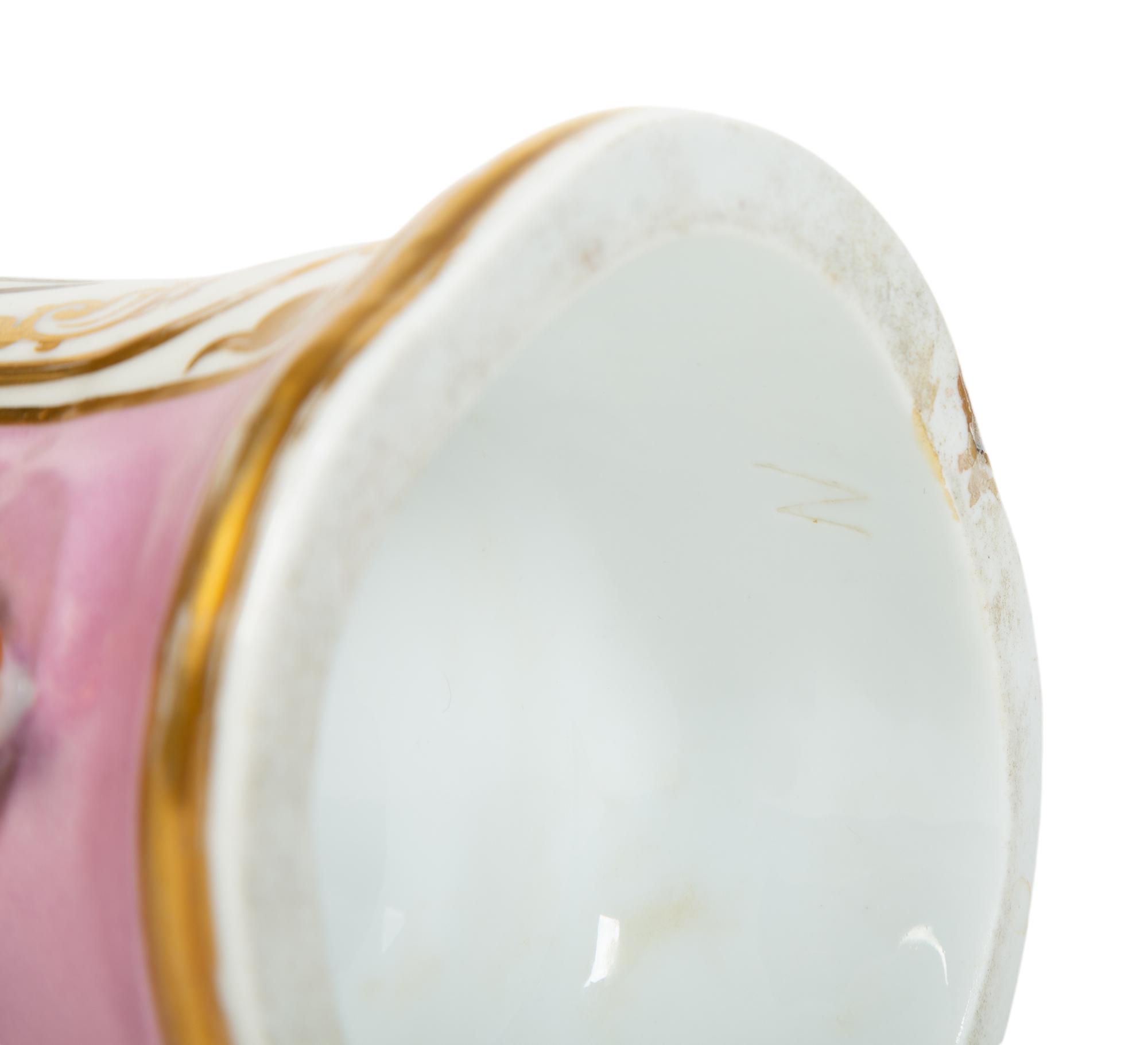 Two Continental Painted and Gilded Porcelain Vases