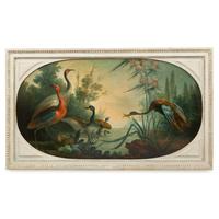 Manner of Christophe Huet (French, 1700-1759) — Cranes in a Marshy Landscape