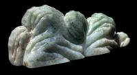 A Chinese Apple Green and Pale Celadon Jadeite Mountain-Form Brush Rest, Bijia