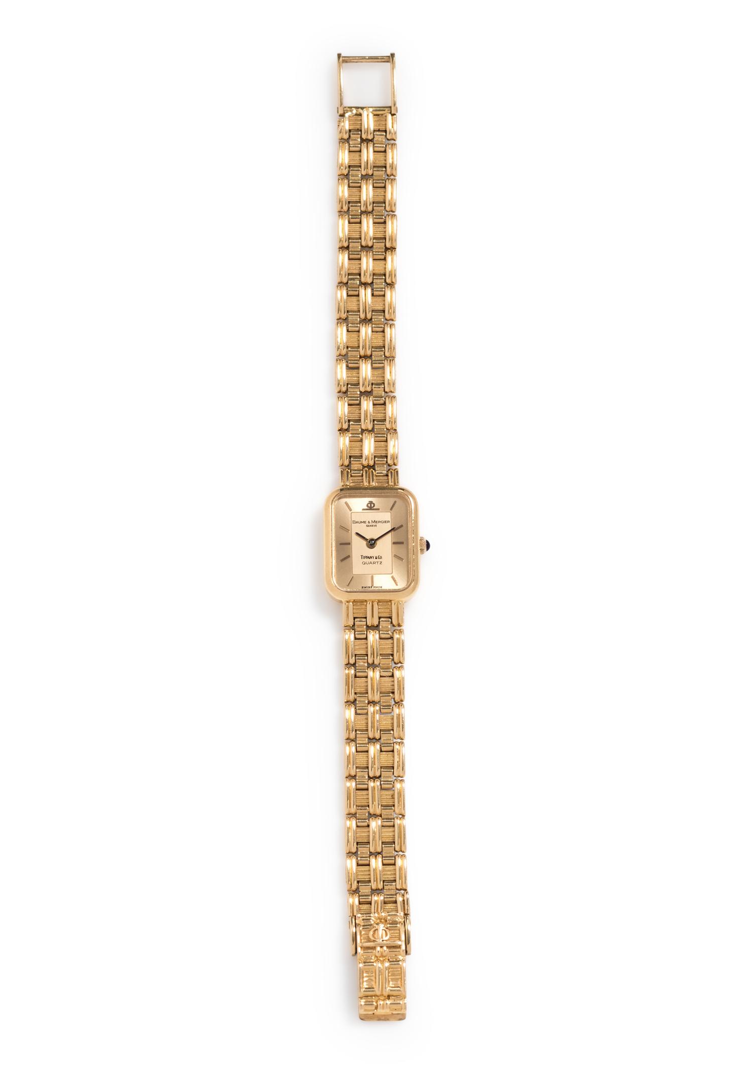 TIFFANY & CO., BAUME & MERCIER, 18K YELLOW GOLD WRISTWATCH
