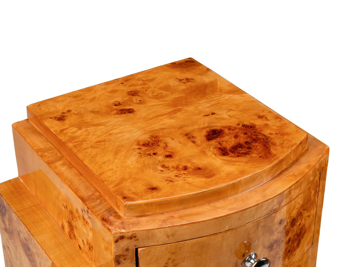 A Pair of Art Deco Style Two-Drawer Bedside Tables