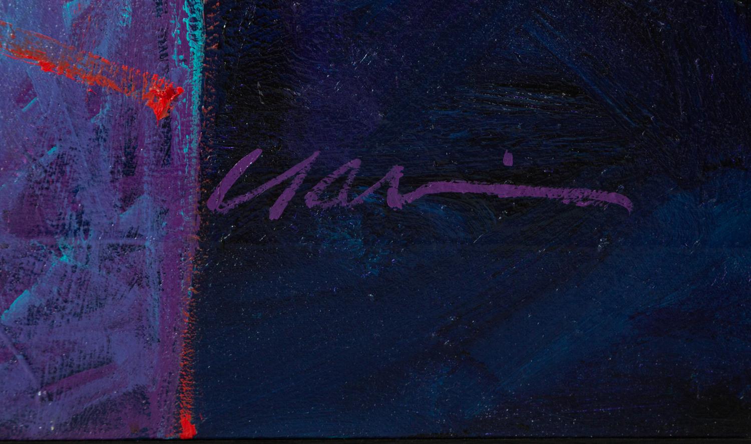 (Untitled) Mixed Media on Canvas with Metal, 1988