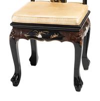 Eight Gilt and Black Lacquer Dining Chairs in the Chinese Taste