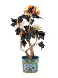 A Chinese Hardstone Model of a Flowering Tree