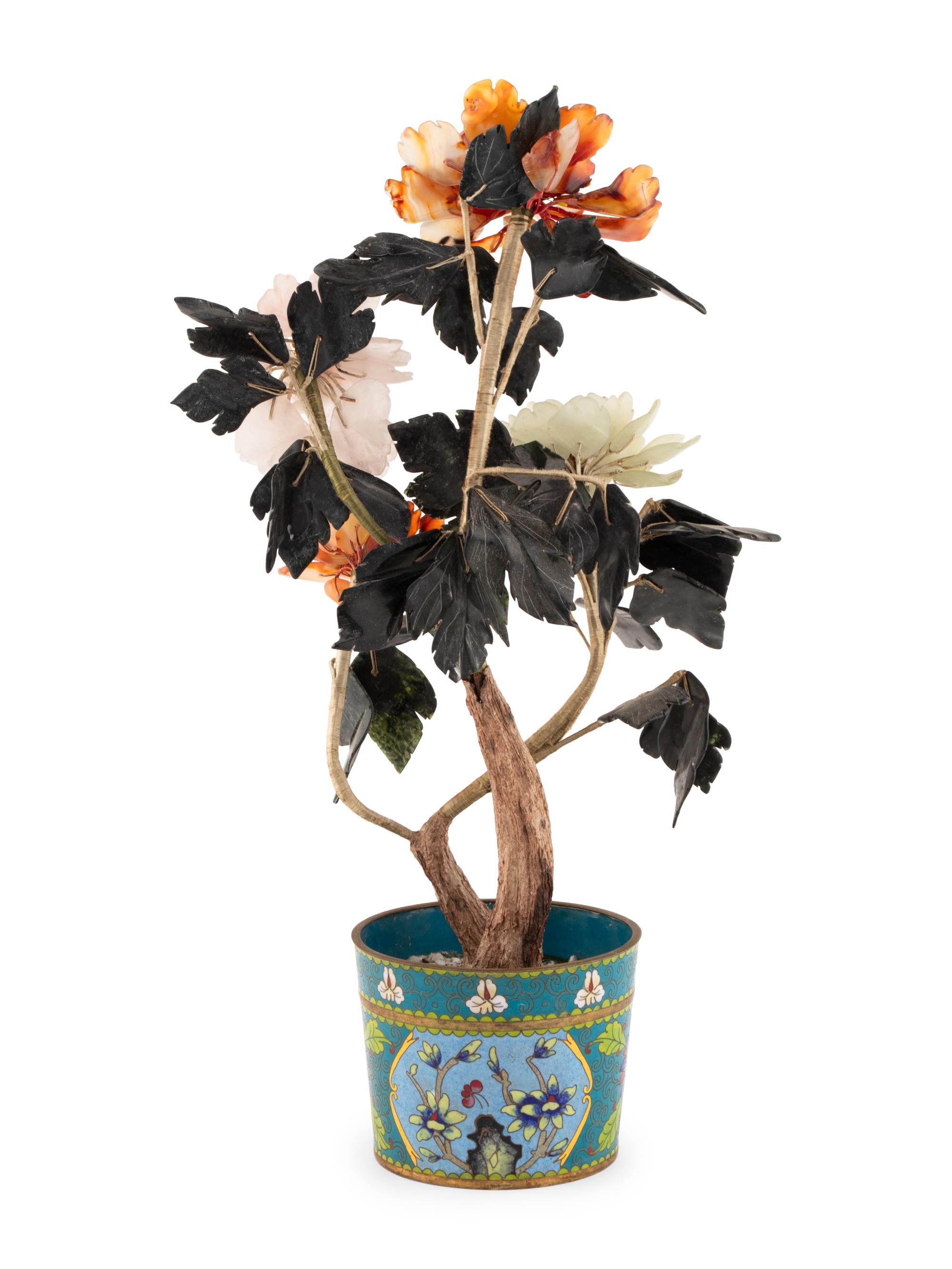 A Chinese Hardstone Model of a Flowering Tree