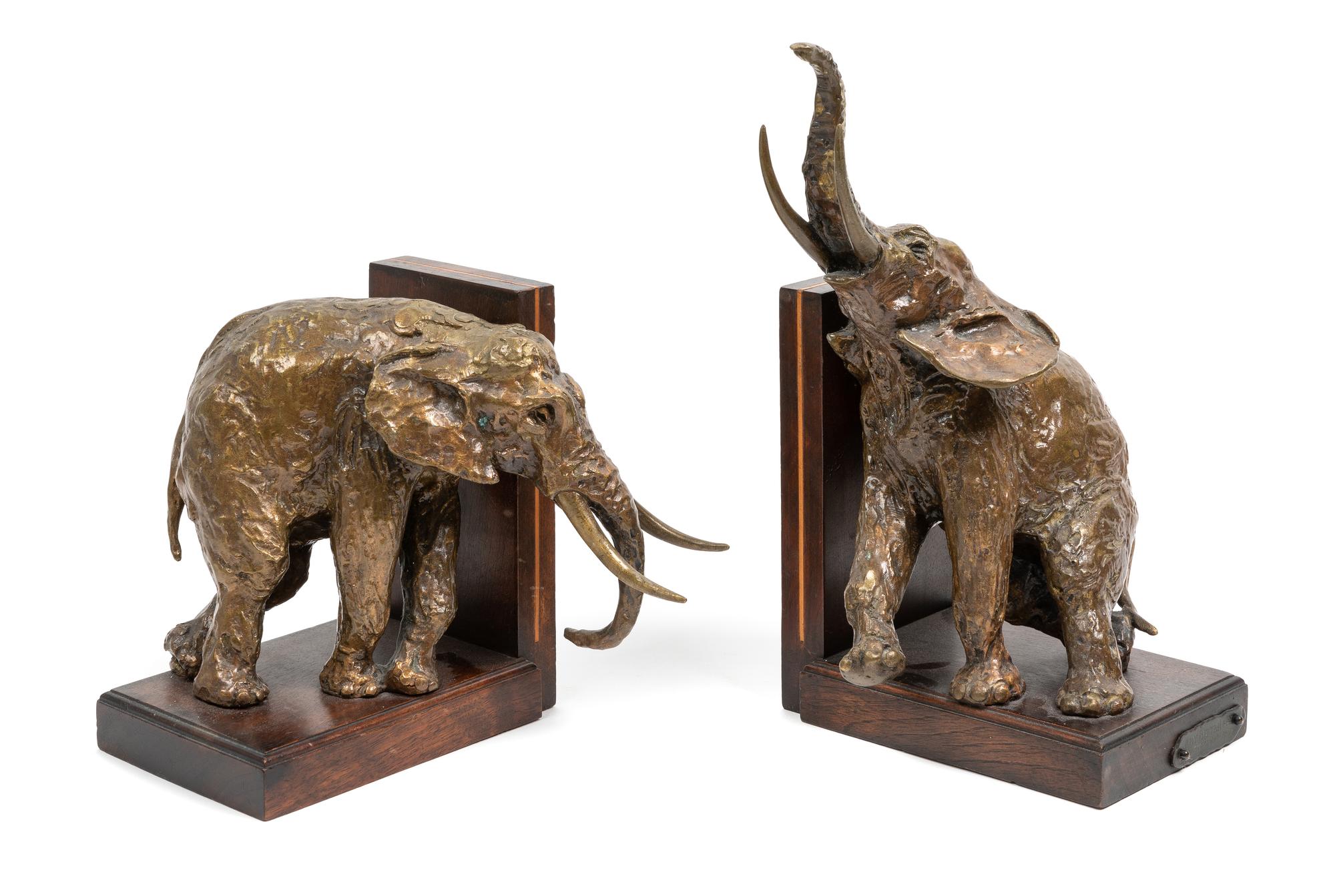 Ary-Jean-Leon Bitter, (French, 1883-1973), Elephants (pair of works)