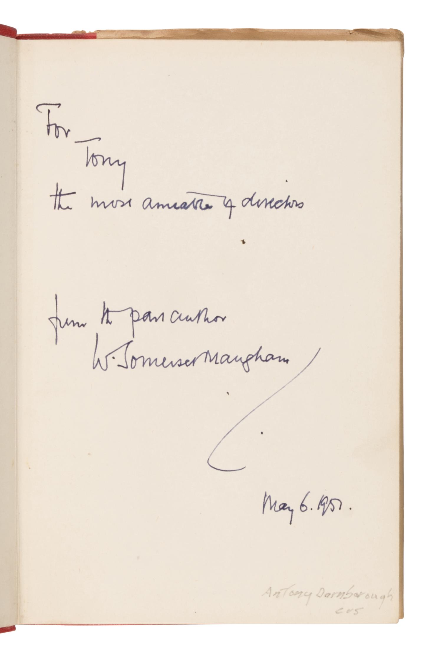 [Literature] Maugham, W. Somerset. Pair of Inscribed Titles
