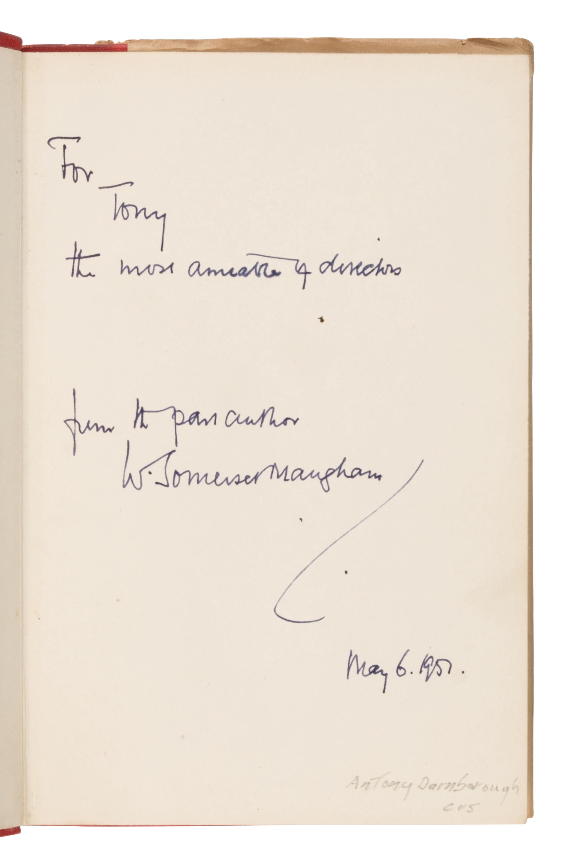 [Literature] Maugham, W. Somerset. Pair of Inscribed Titles