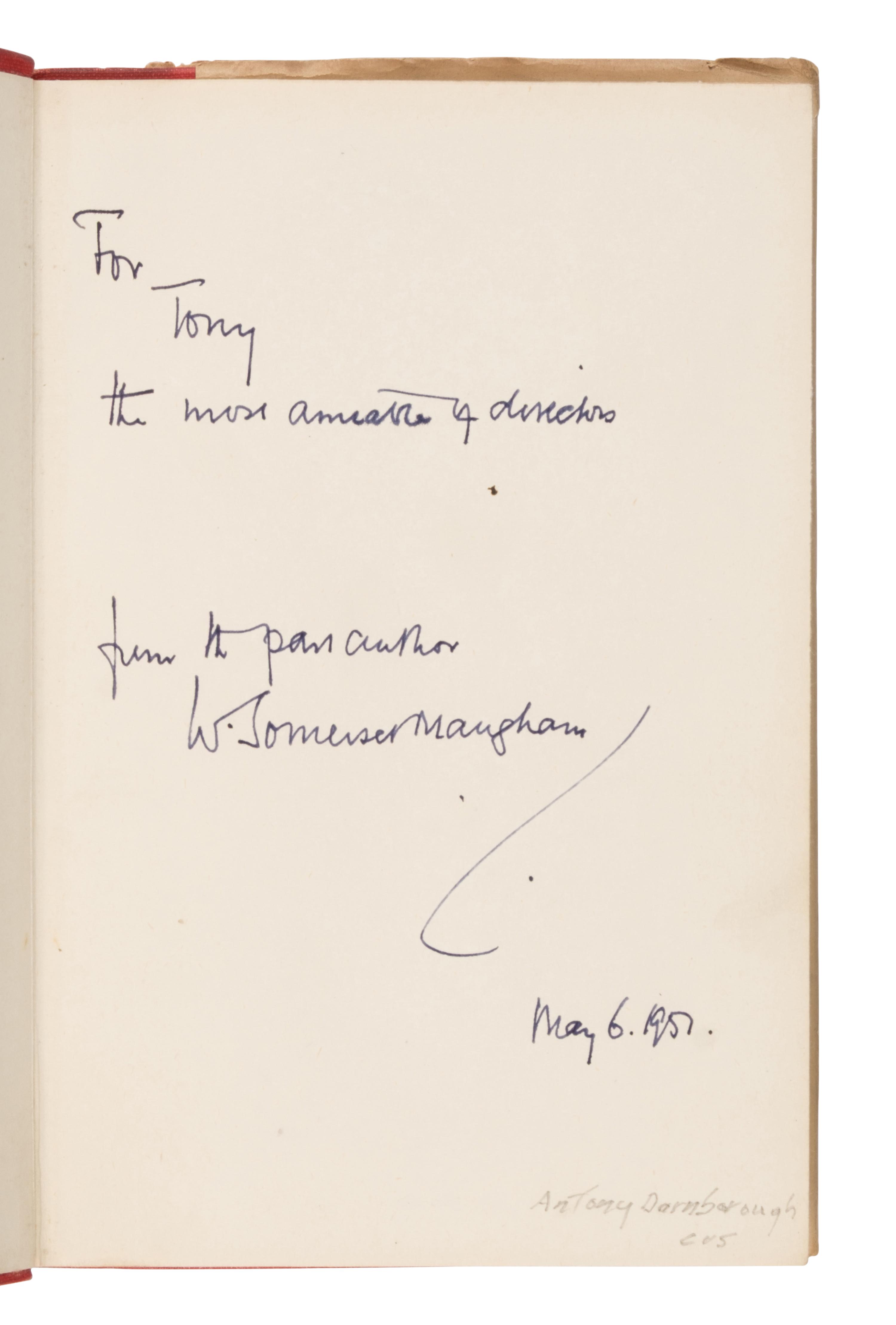 [Literature] Maugham, W. Somerset. Pair of Inscribed Titles