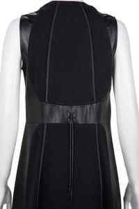 Two Ralph Rucci Leather Paneled Sleeveless Dresses, c. 2010s