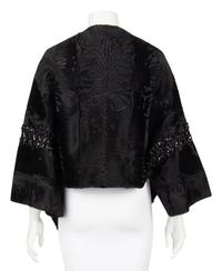 J. Mendel Broadtail Stole with Bead Embellishments