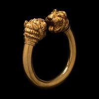 A Western Asiatic Gold Bracelet with Lion-Headed Terminals