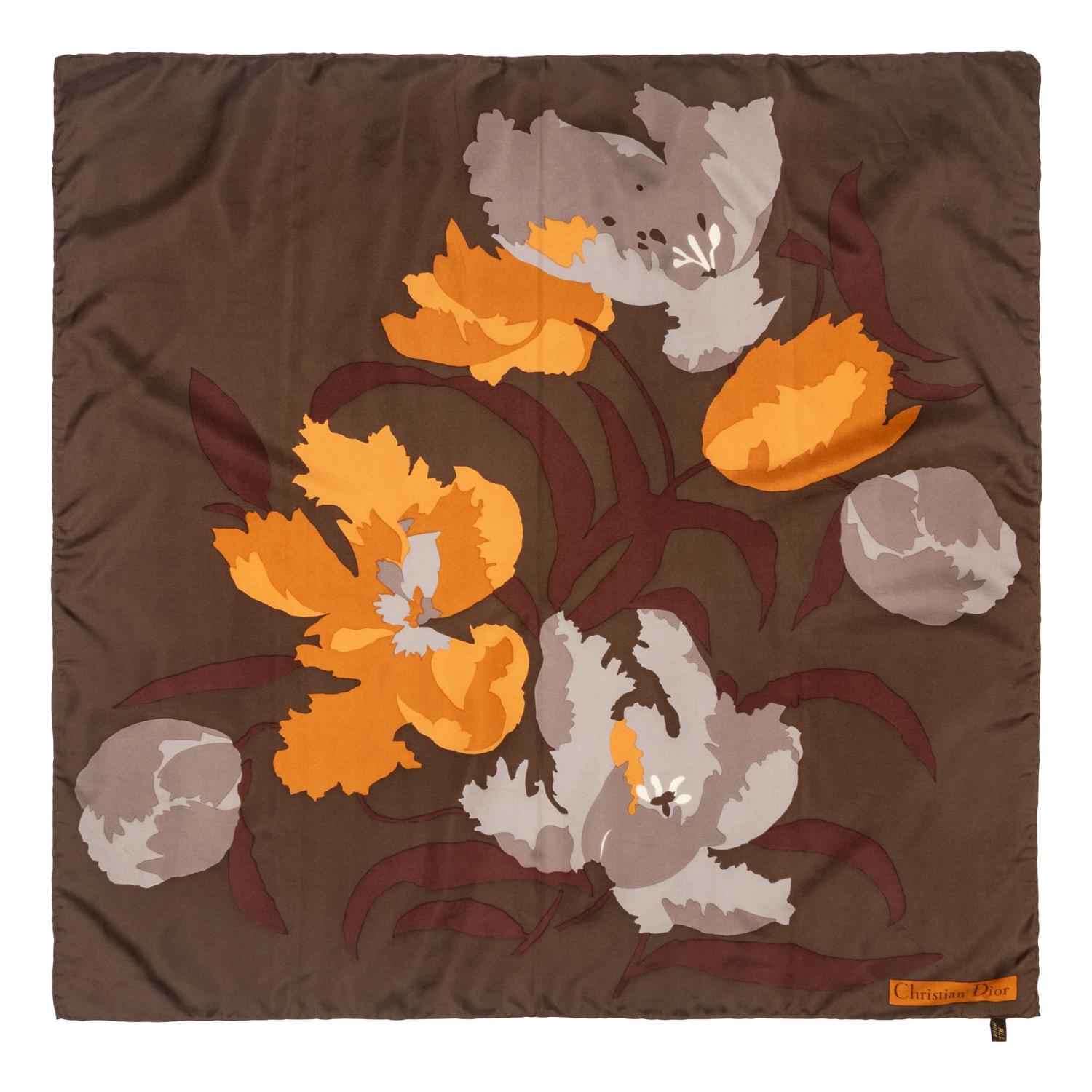 Five Designer Silk Scarves, YSL and Dior