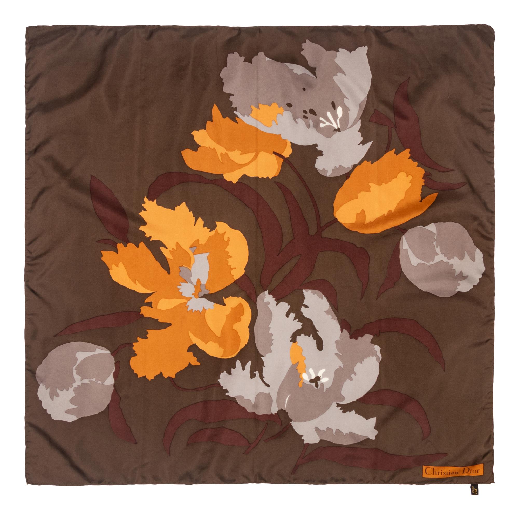 Five Designer Silk Scarves, YSL and Dior
