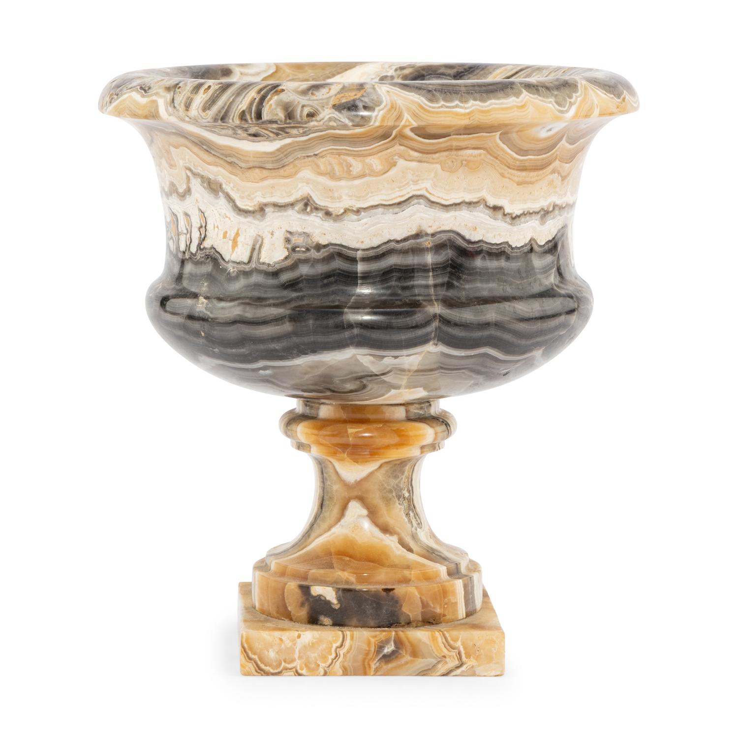 A Carved Onyx Jardinere