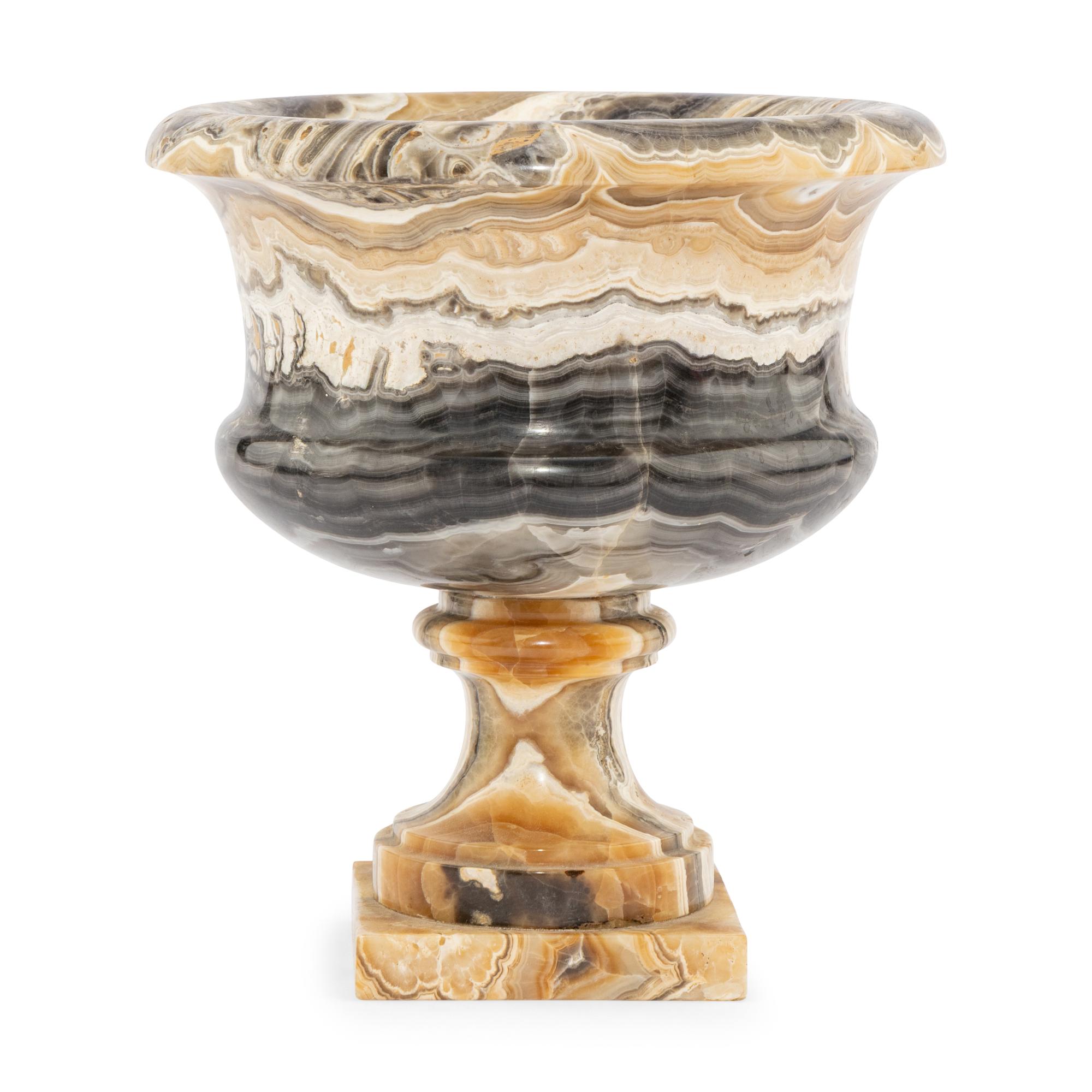 A Carved Onyx Jardinere