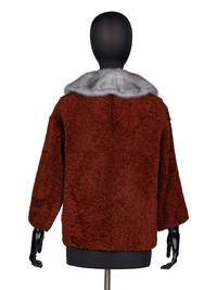 PRADA, MINK COLLAR & SHEARLING JACKET