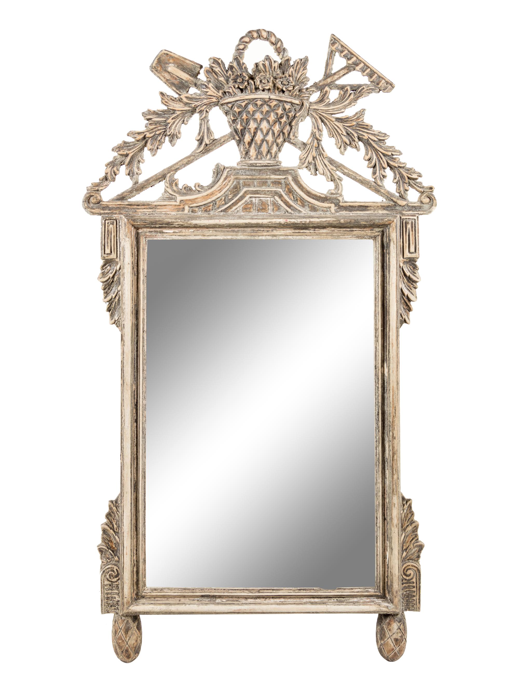 A Louis XVI Style Painted Mirror