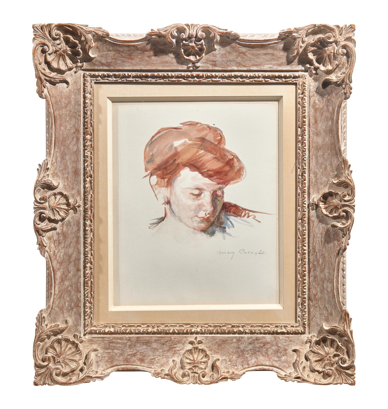 Sketch of Mother Jeanne's Head Looking Down (No. 3) , c. 1908