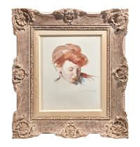 Sketch of Mother Jeanne's Head Looking Down (No. 3) , c. 1908