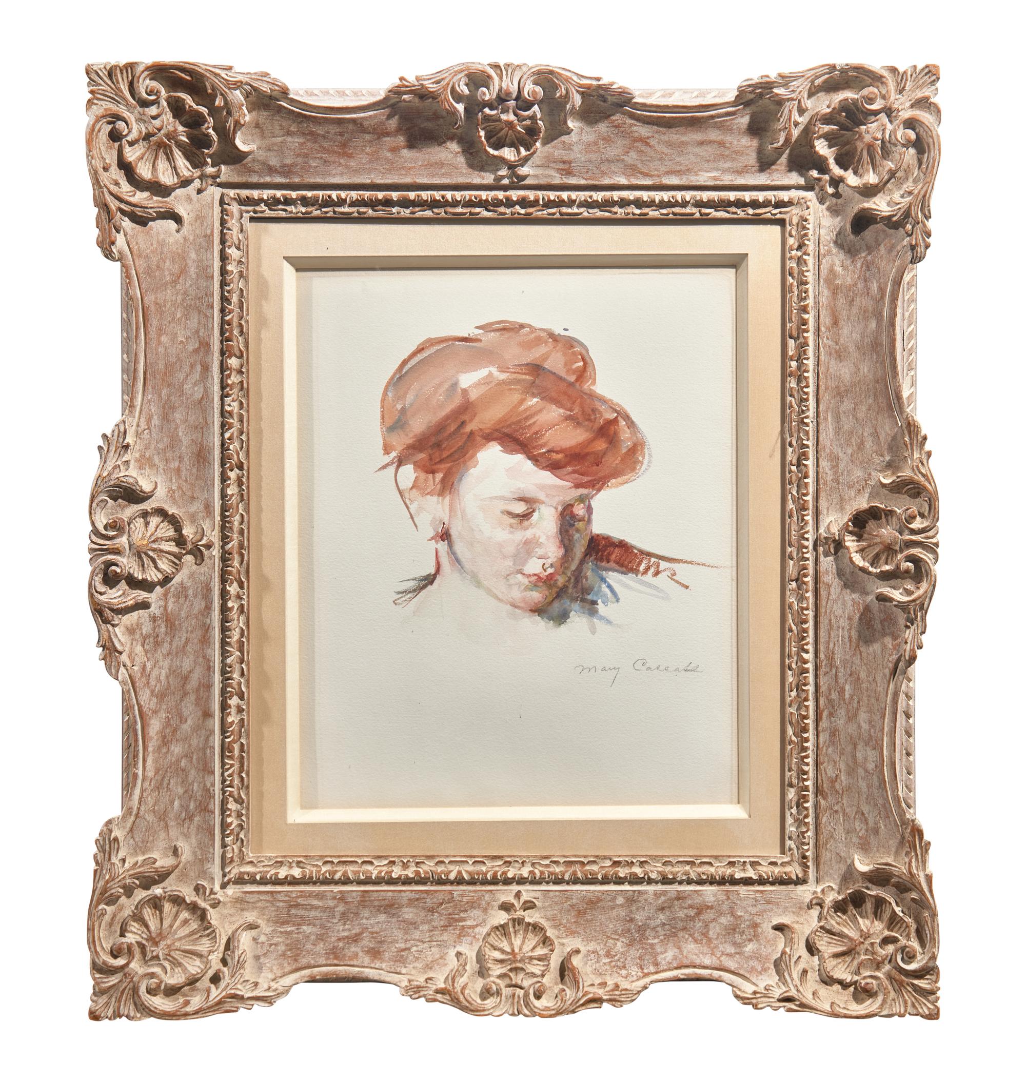 Sketch of Mother Jeanne's Head Looking Down (No. 3) , c. 1908