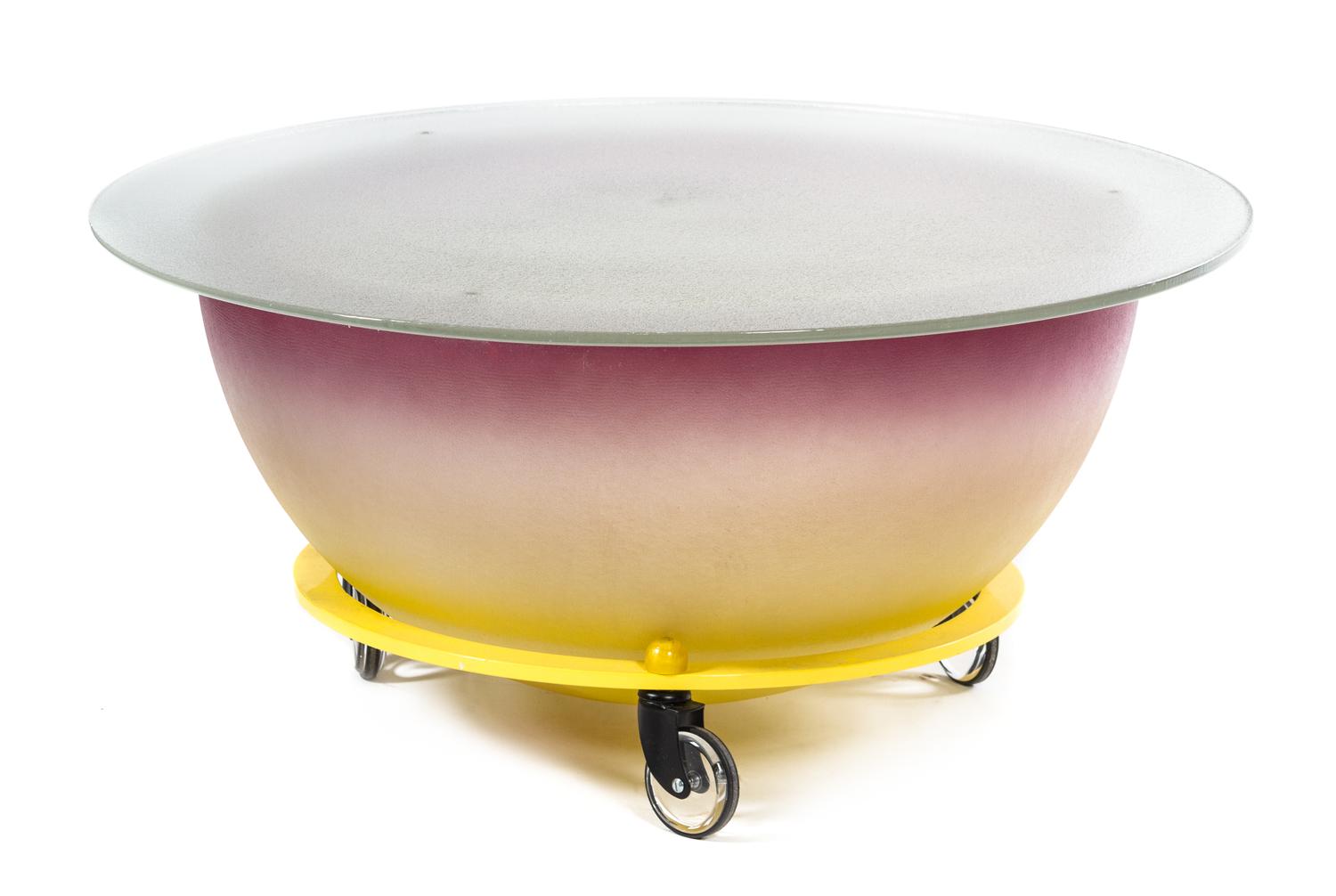 A Frosted Glass Low Table Height 18 inches. — JOHN LEWIS, 2003